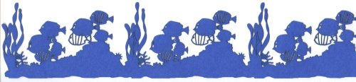 Die Cut Ocean Floor with sections with fish and seawead about 6 inches long
