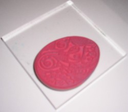 Easy Mount Cloisonne Egg Rubber Stamp on Acrylic Block