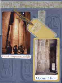 Egyptian Scrapbook Layout of Karnak