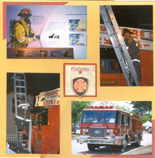 Firefighters Scrapbook Layout