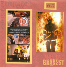 Firefighters Scrapbook Layout