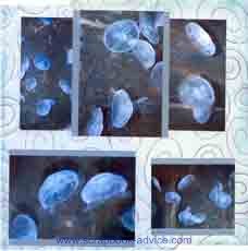 Aquarium Scrapbook Layout of Jellyfish