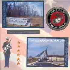 Marines Scrapbook Layouts