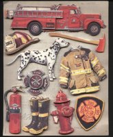 Firefighter Scrapbook Stickers