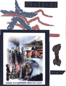 Patriotic Scrapbook Layout to remember 9-11-2001