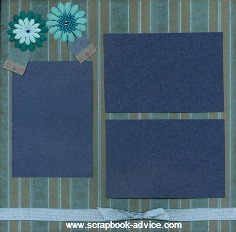 Personal Shopper Scrapbook Layout using Brads for Flower centers