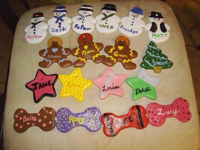 <b>Salt Dough Ornaments that my Family Made.</b>