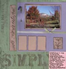 Table Rock State Park Scrapbook Layout