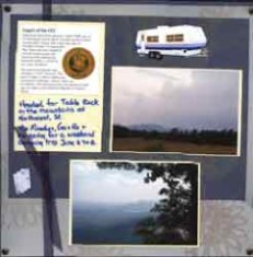 Table Rock State Park Scrapbook Layout