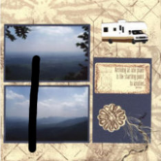 Table Rock State Park Scrapbook Layout