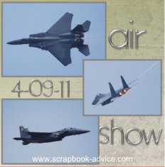 Air Show Scrapbook Layout  F-15
