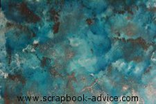 lossy Card Stock with Alcohol Inks of Denim, Stream, Stonewashed and Silver Metallic Mixatives