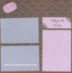 Baby and Daddy Scrapbook Page Layout