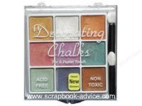 Scrapbooking Decorating Chalk Glimmer set of 9 different colored metallic chalks