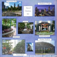 Charlotte NC Scrapbook Layout