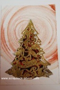 MIchael Stroung Cloisonne Christmas Tree used on Christmas Card