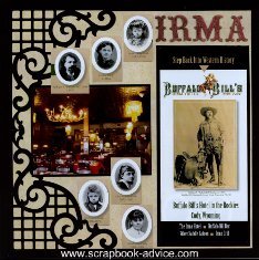 Cody Wyoming Scrapbook Layout using Die Cut 