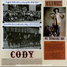 Cody Wyoming Scrapbook Layout & Embellishment Ideas