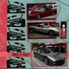 Corvette Car Show Scrapbook Layouts