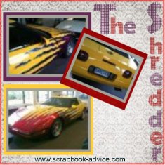 Custom Corvette Scrapbook Layout using phone photos