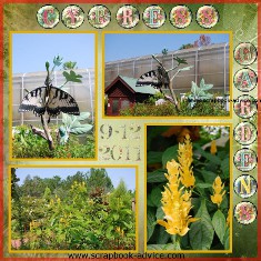 Digital Scrapbook Layout of Cypress Gardens near Charleston SC 