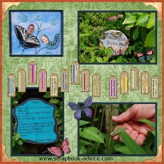 Digital Scrapbook Layout of Cypress Gardens near Charleston SC 