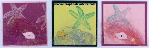 Hand made greeting cards using Shell Shaped Brads for scrapbooking Hand made greeting cards using Shell Shaped Brads for scrapbooking