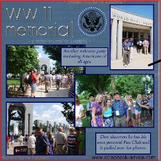 Honor Flight Scrapbook Layout for Memorial Day