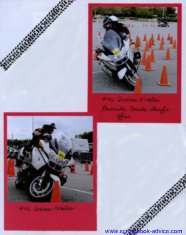 Motorcycle Competition Scrapbook Layout Ideas