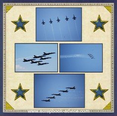 U S Navy Blue Angels Scrapbook Layout