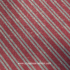 POW Glitter Paper Rouge Stripes