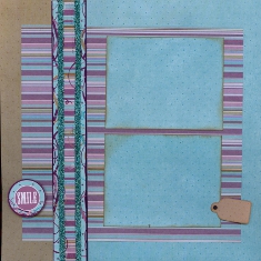 PS May 2010 Aqua Tan 1 Personal Shopper Scrapbook Layout May 2010