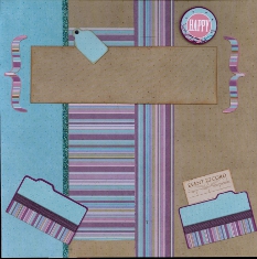 PS May 2010 Aqua Tan 2 Personal Shopper Scrapbook Layout May 2010