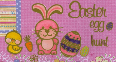 PS April 2010 Easter Rabbit Personal Shopper Scrapbook Layout April 2010
