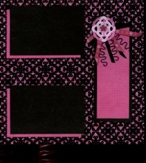 PS April 2010 Pink Black 2 Personal Shopper Scrapbook Kit April 2010
