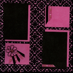 PS April 2010 Pink Black 2 Personal Shopper Scrapbook Kit April 2010