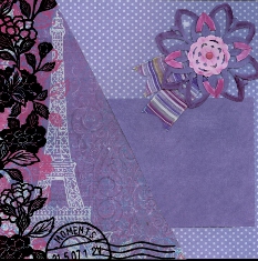 PS April 2010 Flock Purple 1 Personal Shopper Scrapbook Layout Kits April 2010