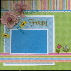 Scrapbook Layout with DMC Memory Thread