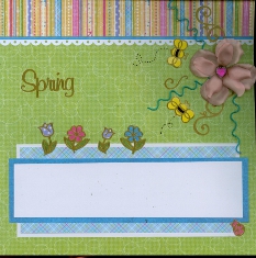 Scrapbook Layout with DMC Memory Thread