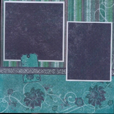 PS May 2010 Aqua Purple 1 Personal Shopper Scrapbook Layout May 2010