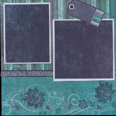 PS May 2010 Aqua Purple 2 Personal Shopper Scrapbook Layout May 2010