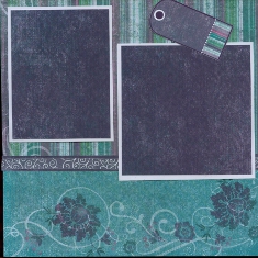 Scrapbook Layout with Scrapbook Ribbon