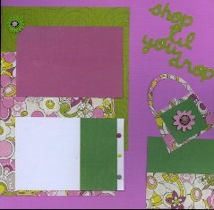 Mixing patterned paper on scrapbook layout