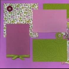 Mixing patterned paper on scrapbook layout