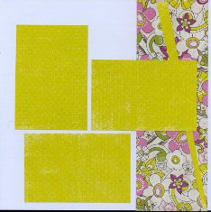 Mixing patterned paper on scrapbook layout