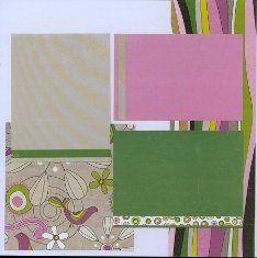 Mixing patterned paper on scrapbook layout