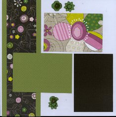 Mixing patterned paper on scrapbook layout