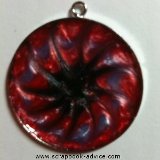 Pendant Jewelry Round made with Pearl Lacquer Paint