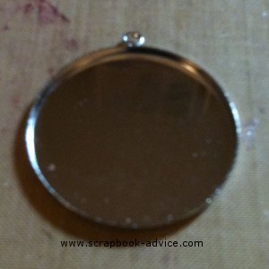 Jewelry Pendant 1&1/2" Diameter Round Silver