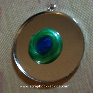 Jewelry Pendant with 2 colors of Pearl Lacquer